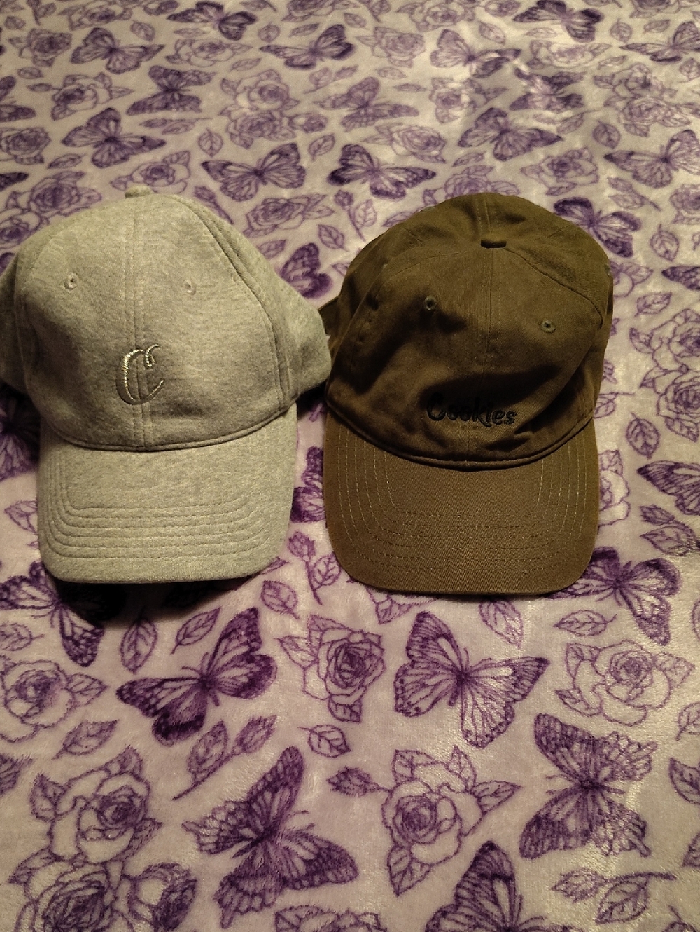 Gray Embroidered C Cap - Unbranded